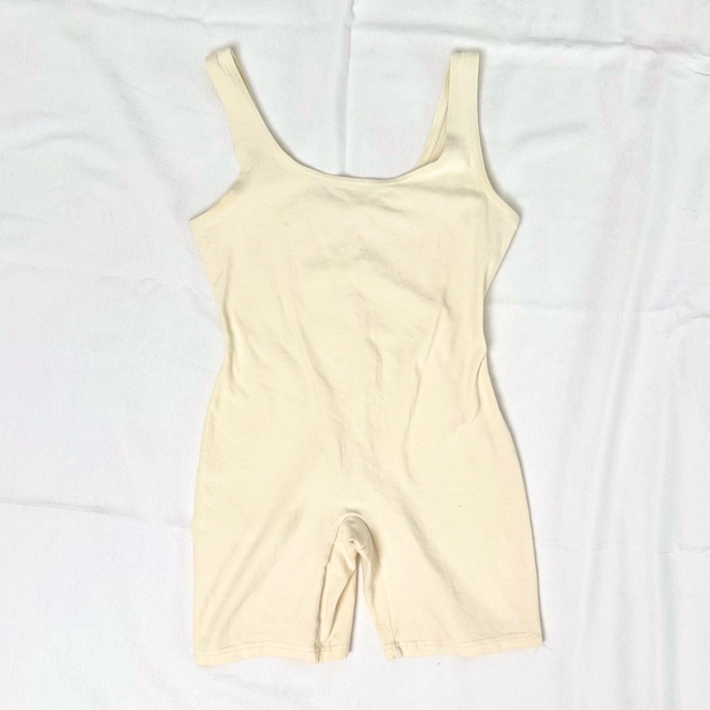 Vintage Cream Workout Romper